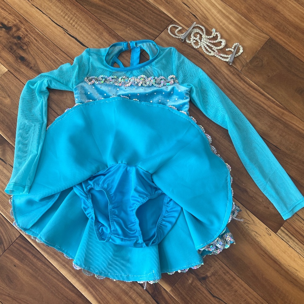 WEISSMAN Believe Me Dance Ice Skating Costume Size IC 8/10 & MC 11/12 - Picture 6 of 14